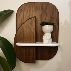 Estantes Flotantes Redondos <span class=keywords><strong>para</strong></span> Decoración del Hogar, <span class=keywords><strong>Estante</strong></span> de Pared de Madera en Forma de Medio Círculo, Estantería Contemporánea, Estantes <span class=keywords><strong>para</strong></span> Libros, Almacenamiento y Exhibición - Product Image 5