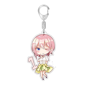 Llaveros de las Hermanas Quintupletas Nakano: Nino, <span class=keywords><strong>Ichika</strong></span>, Yotsuba, Itsuki - Etiquetas para Bolsos, Regalos y Artículos de Moda - Product Image 2