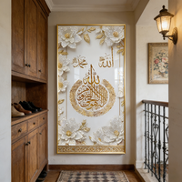 Peinture murale 3D islamique en porcelaine de cristal, impression numérique HD, pour décoration intérieure, salon, écologique, vente en gros