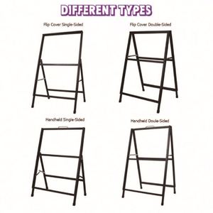 A4 Adjustable Poster Stand Iron Easel Plate Display Timber a Frame Sidewalk Sign - Product Image 2