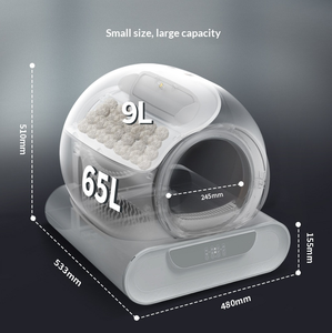Grande litière <span class=keywords><strong>automatique</strong></span> pour chat avec application de contrôle à distance, auto-nettoyante, intelligente, moniteur de santé, bac à litière pour chat - Product Image 6