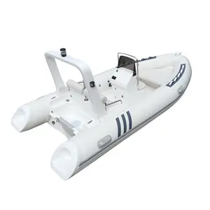 CE rib boat16 英尺深 v型玻璃纤维船体 hypalon 或 pvc管