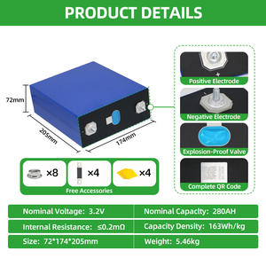 EVE LiFePO4 3.2V 280Ah Lithium-Ionen-Batterie Prismatische Zelle EU-Lager Akku LFP LF280k Grade A 3.2V LF280 Li-Ion Solar LiPO4 280k - Product Image 2