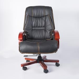 Comfortable <b>Cheap</b> Modern Executive Leather <b>Office</b> <b>Chair</b> with Wooden Accents High-Back Ergonomic Swivel <b>Chair</b> Customizable - Product Image 3