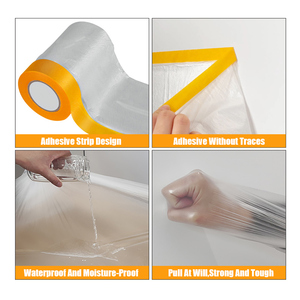 Pellicola di mascheramento Pre-registrata nastro di plastica e drappeggio assortito rotolo di pellicola <span class=keywords><strong>per</strong></span> mascheratura <span class=keywords><strong>per</strong></span> auto copertura di verniciatura - Product Image 2