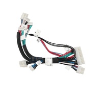 Kabel Harness Pabrik Langsung dengan Konektor Multi Cabang, Selubung Kepang, Perakitan Loom, OEM Kustom untuk Peralatan Industri Grosir
