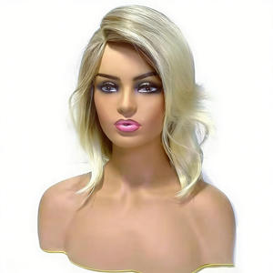 Perruques Lace Front Haute Température avec Raie Latérale, <span class=keywords><strong>Cheveux</strong></span> Longs Bouclés, <span class=keywords><strong>Frange</strong></span> Inclinée, Ligne de <span class=keywords><strong>Cheveux</strong></span> Naturelle, Sans Colle, Résistantes à la Chaleur - Product Image 2