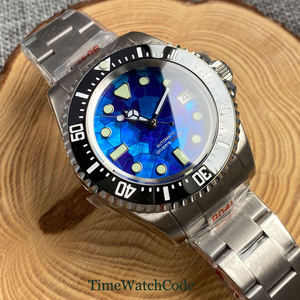 Reloj Mecánico de Acero SEA Resistente al Agua 100M para Hombre, Esfera MOP, Movimiento NH35, Correa de Acero 904L con Cierre Deslizante, Cristal de Zafiro, 43mm - Product Image 3