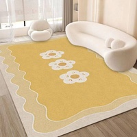 Tapis de salon moderne en velours imprimé couleur unie, résistant à l'usure et aux taches, pour canapé et table basse, tapis haut de gamme