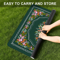 Matras Mahjong Neoprena Mewah Ukuran 31.5x31.5 inci untuk Perjudian Kasino & Permainan Poker Desain Portabel Tersedia
