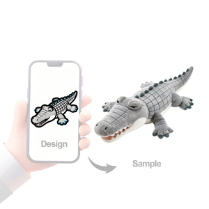 Nhà máy đồ chơi sang trọng tùy chỉnh thực hiện đàn hồi PP bông mềm Thú nhồi bông cá sấu dài plushie gối trẻ em ôm giảm căng thẳng - Product Image 3