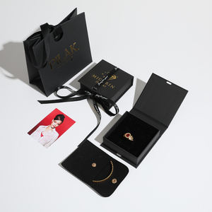 New Durable Cardboard Flip-<b>top</b> Square Jewelry Box with Custom Logo Magnetic Closure Customized Color <b>Halloween</b> Gifting Packaging - Product Image 2