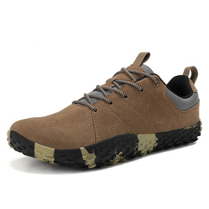 Minimal Cross Stitch Walk Shoes <b>Matte</b> Suede Barefoot Trainers Ultra Thin Soft Base For Simple Outdoor Scene Shoots - Product Image 3
