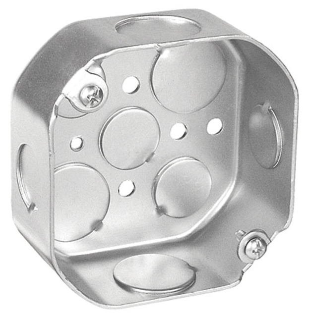 4" OCTAGON BOX, DRAWN, 1-1/2" DEEP