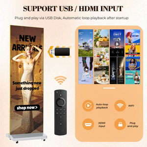 80 pollici P1.86 argento <span class=keywords><strong>LED</strong></span> Digital Signage chiosco pieghevole <span class=keywords><strong>LED</strong></span> Poster <span class=keywords><strong>Screen</strong></span> per eventi interni sistema di pubblicazione di animazione evento - Product Image 6