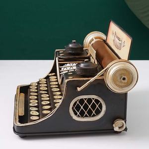 الآلة الكاتبة خمر الحرف اليدوية المعدنية الرجعية الحلي ديكور مع حصالة نقود معدنية للمنزل غرفة مكتب - Product Image 5