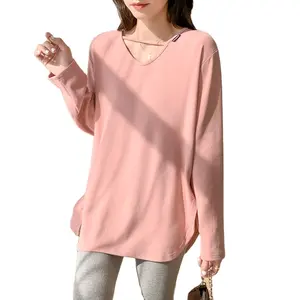 Korean style new summer bear round neck short-sleeved women's T-shirt loose mid-length shirt for students inside and outside