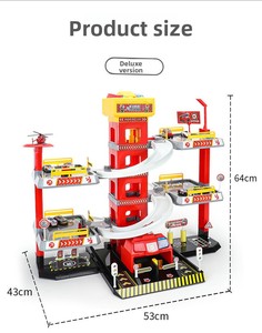 Circuit de Voiture Électrique pour Bébés, Parking à Sept-Neuf Étages, Assemblage Élévateur, Plastique, Échelle 1:5, Piles Alcalines AA - Product Image 5