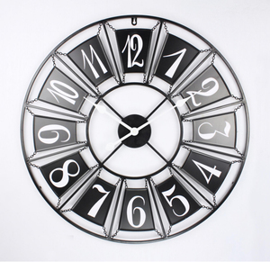 Rustic Retro Handmade <b>Decorative</b> Vintage Metal Big <b>Wall</b> <b>Clock</b> for Living Room Hotel Restaurant - Product Image 1