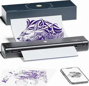 Imprimante de tatouage Phomemo TP81 Machine d'impression de pochoir de tatouage thermique Portable sans fil A4 imprimante Portable Bluetooth Mobile USB