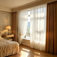 Rideau en voile transparent extensible en nylon et élasthanne, filtrant la lumière, pour chambre à coucher et salon