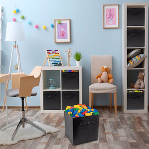 Mangos <span class=keywords><strong>de</strong></span> alta calidad <span class=keywords><strong>de</strong></span> tela no tejida ropa juguete organizador plegable <span class=keywords><strong>de</strong></span> almacenamiento plegable caja con tapa - Product Image 5