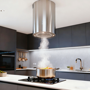 <span class=keywords><strong>Hotte</strong></span> de cuisine circulaire de couleur argent et noir, <span class=keywords><strong>hotte</strong></span> de cuisine ouverte, <span class=keywords><strong>hotte</strong></span> de plafond suspendue, <span class=keywords><strong>hotte</strong></span> de cheminée silencieuse, <span class=keywords><strong>hotte</strong></span> d'évacuation des fumées - Product Image 3