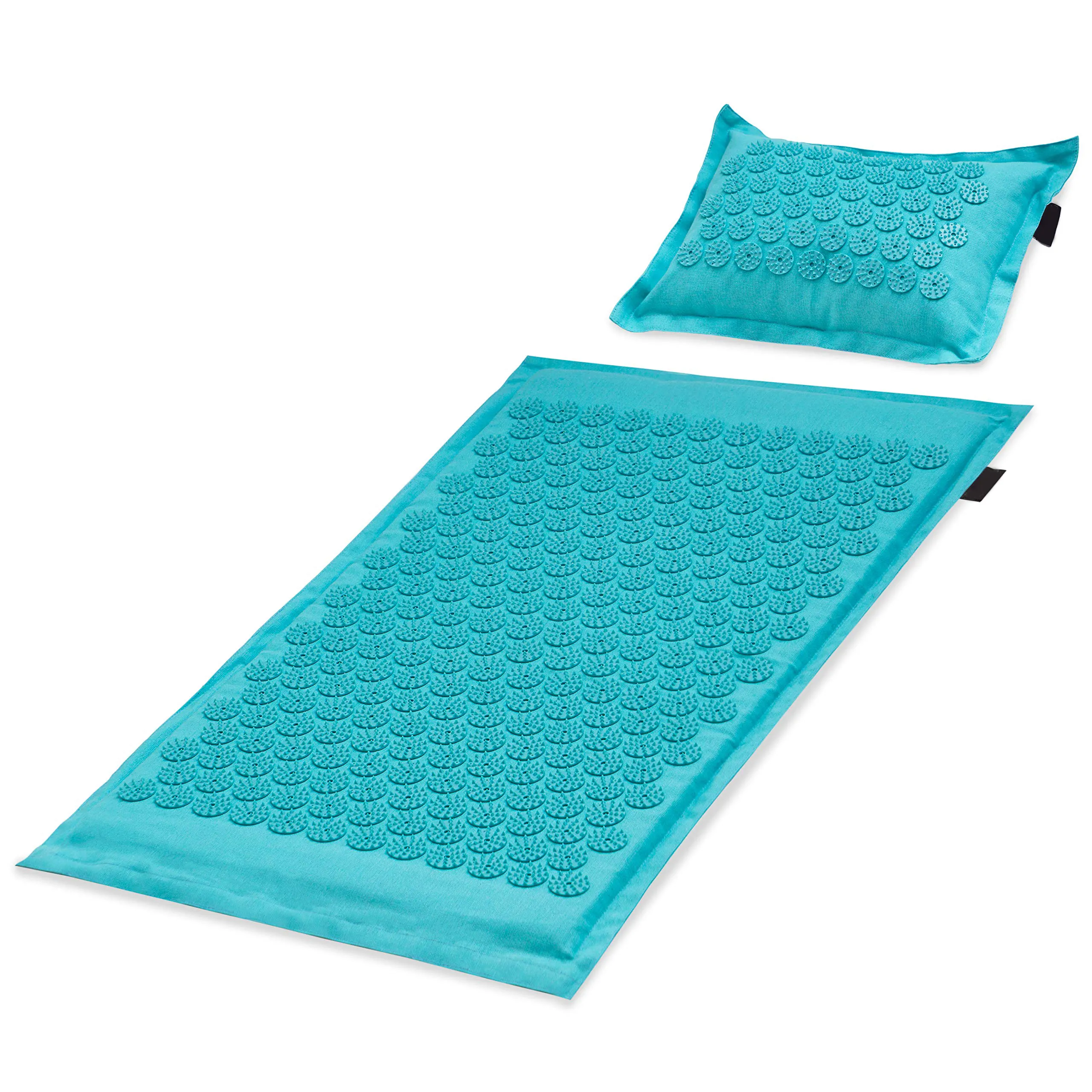 Custom Design Acupuncture Yoga Mat Stress Relief Mats Acupressure Set With Pillow Best foot Massage Spike Exercise Mat