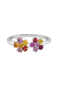 Anillo de Zafiro Multicolor en Plata de Ley 92.5 KLSR-11736 - Product Image 2