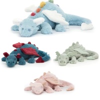 Ornement suspendu en peluche série J C, Poupée Dragon Volant série J C, Dragon des Neiges Arc-en-ciel en peluche amusant, Coussin décoratif de grande taille