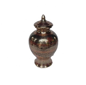 Hot Selling Enamel Painted with Engraving <b>Urn</b> <b>Jar</b> Cover with Knob in Cast Brass Keepsake Metal Pet <b>Urn</b> <b>Jar</b> in Wholesale Price - Product Image 1