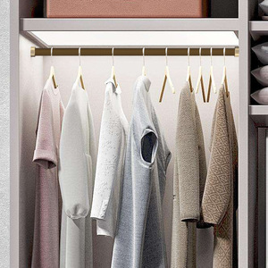 Clothes <b>Rod</b> Furniture Wardrobe Tube Hanging Clothes Through <b>Rod</b> Seat Tube Aluminum Clothes Drying Rail Fashion Hot Style Simple - Product Image 2