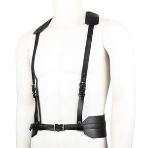 Homme <span class=keywords><strong>Gilet</strong></span> Corps Harnais Corset Ceinture Cou-Suspendu Cuir Bondage Vêtement <span class=keywords><strong>Épaule</strong></span> Taille Protection Bretelles Contraintes D'<span class=keywords><strong>épaule</strong></span> - Product Image 2