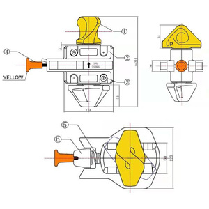 Iso Semi Automatic <b>Lock</b> Container Screw Type Lashing Twistlock Single <b>Cable</b> - Product Image 3