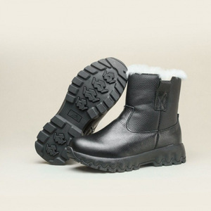 Zongmai – bottes de neige noires à talon moyen, doublées de laine, résistantes à l'usure, antidérapantes, pour l'extérieur, taille 37 à 46 - Product Image 4