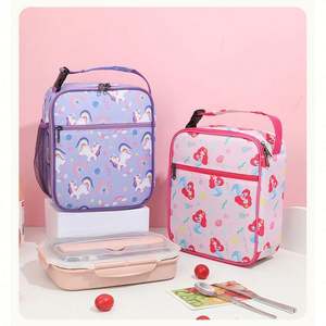 Lonchera de dibujos animados con diseño atractivo, con asa y cierre, tipo nevera portátil, para estudiantes, con aislamiento de papel de aluminio, impermeable, capacidad de 15L, colgante - Product Image 3