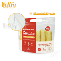 Sachet Doypack personnalisé avec logo, sans BPA, résistant à la chaleur, avec fenêtre, pour Tamales mexicains, prêt à réchauffer, pour Tamales de maïs Masa