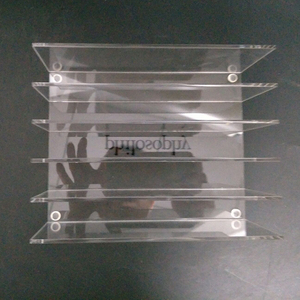 Phong cách hiện đại thân thiện với môi rõ ràng <span class=keywords><strong>Acrylic</strong></span> cuốn sách tài liệu chủ với 1 Divider tái chế Brochure Ví hiển thị đứng - Product Image 2