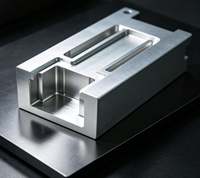 Bloc en aluminium fini avec précision et support en U en aluminium thermolaqué, pièces semi-précises en aluminium