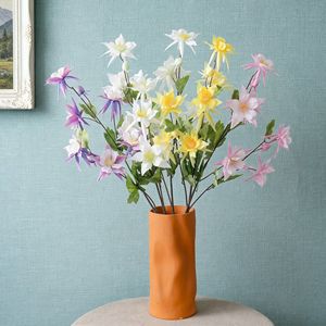 ดอกไม้ประดิษฐ์ CallaFloral สีขาว ชมพู เหลือง ม่วง ผ้าทอเส้นลวดเหล็ก ตกแต่งงานแต่งงานและบ้าน - Product Image 1