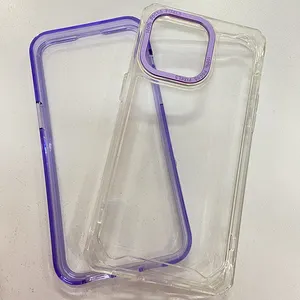 Capa de telefone 3 em 1 transparente para iPhone 15 12 13 13 pro 14 14 pro max 15 plus, fornecedor da China