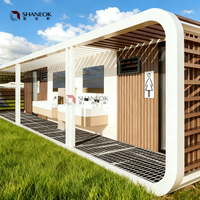 Cabine modulaire en acier de 40 pieds, étanche, livraison directe d'usine, maisons préfabriquées mobiles, toilettes portables polyvalentes