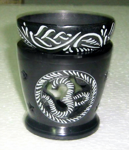 Black Indian Soapstone Aroma <b>Oil</b> <b>Burners</b>-All-Season Home Decoration & Air Freshener - Product Image 1