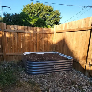 Jardinière <span class=keywords><strong>en</strong></span> <span class=keywords><strong>acier</strong></span> <span class=keywords><strong>galvanisé</strong></span> pour lit de jardin surélevé <span class=keywords><strong>en</strong></span> métal pour herbes et légumes et décoration extérieure - Product Image 6