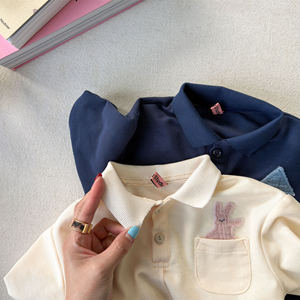 เสื้อยืดแขนสั้น OEM สำหรับเด็กผู้ชายและเด็กผู้หญิง สไตล์ลำลอง เสื้อโปโลเด็ก ลายการ์ตูน แบบ unisex - Product Image 5