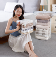 Pompe gratuite 2 PACK économiseur d'espace Cube stockage givré placard vêtements et literie matelas vide compressé sac organisateur