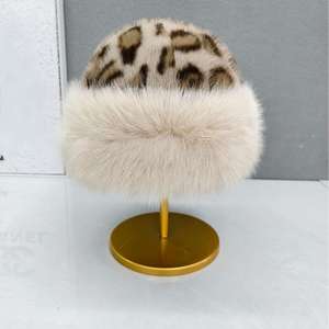 Gorros de Felpa con Orejeras de Leopardo para Mujer, Estilo Princesa del Noreste, Cálidos y de Piel, para Otoño e Invierno - Product Image 5