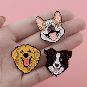 10 Design 3.5Cm Hoge Kwaliteit Dier Hond En Kat Metalen Cloisonne Badge Spelden Metalen Ambacht Voor Rugzak Doek Decoratie - Product Image 3