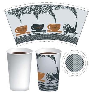 Aplicación Yibin <span class=keywords><strong>Enso</strong></span> ventilador de vaso de papel revestido de un solo lado para agua, jugo, café, té para envolver, uso en bebidas energéticas, industrias químicas - Product Image 5