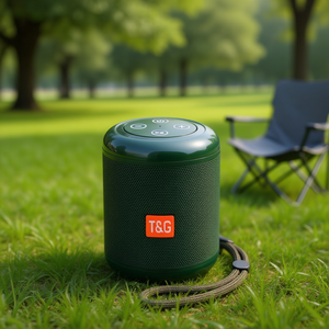T&G Portable for V5.0 <b>Speaker</b> Plastic Dark Green Compact Wireless Rechargeable Battery Outdoor Use - Product Image 3